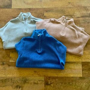 Men’s J. Cree Waffle Knit 1/4 Zip Sweater